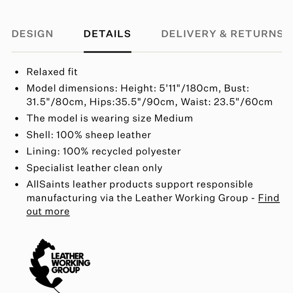 All Saints Billie Leather Biker Jacket - Picture 8 of 13